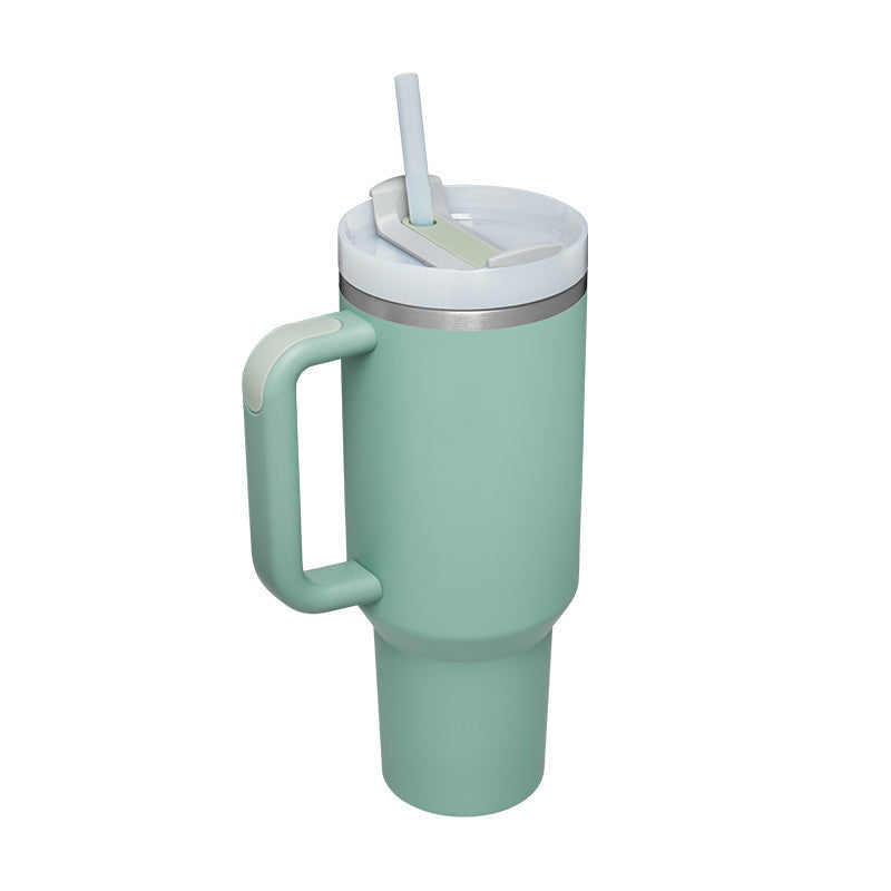 40 Oz Tumbler With Handle Straw Insulated, Stainless Steel Spill Proof Vacuum Coffee Cup Tumbler With Lid Tapered Mug Gifts For Valentine Lover Suitable For Car Gym Office Travel - Tiff's Treasures