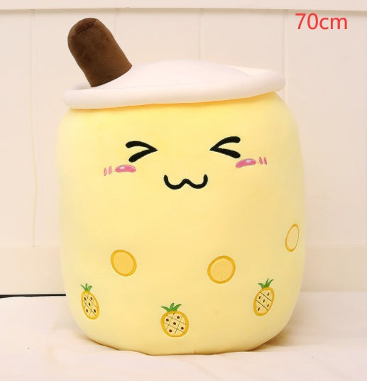 Cute Fruit Drink Plush Stuffed Soft Strawberry Milk Tea Plush Boba Tea Cup Toy Bubble Tea Pillow Cushion Kids Gift - Tiff's Treasures