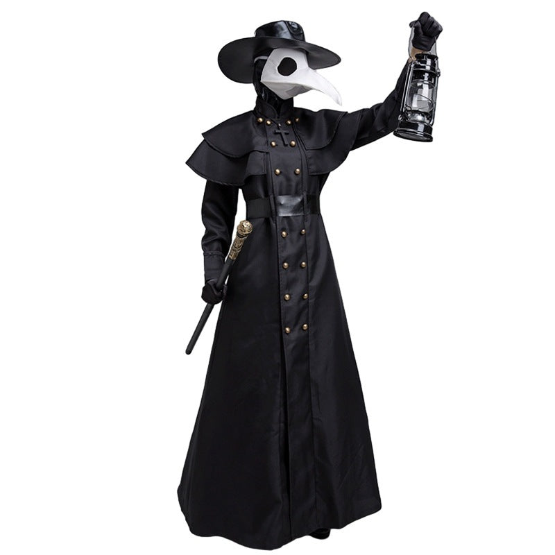 Halloween Medieval Steam Punk Plague Doctor Costume Beak Crow Long Mouth Mask - Tiff's Treasures
