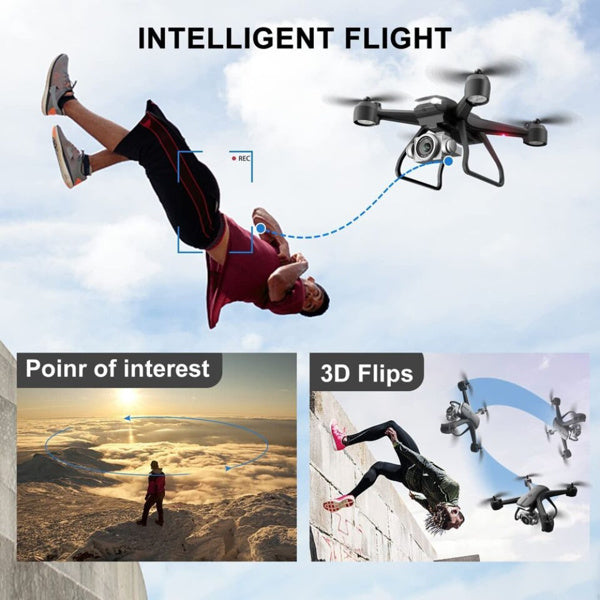 Professional Drone4DRC V14, 6K High-definition Dual Camera Wifi FPV Portable RC Quadcopter 2 Batteries. - Tiff's Treasures