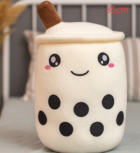 Cute Fruit Drink Plush Stuffed Soft Strawberry Milk Tea Plush Boba Tea Cup Toy Bubble Tea Pillow Cushion Kids Gift - Tiff's Treasures