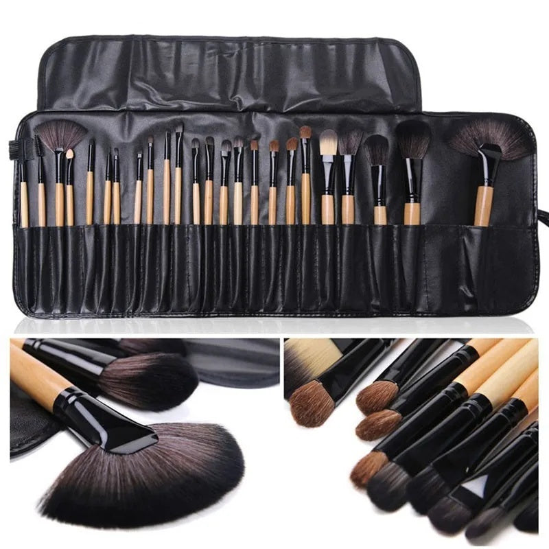 Makeup Brush Sets Professional Cosmetics Brushes Eyebrow Powder Foundation Shadows Pinceaux Make Up Tools. Gift Bag Of 24 Pcs. - Tiff's Treasures