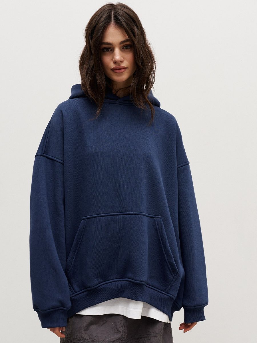 Street Boyfriend Style Polar Fleece Loose Pockets Hooded Sweater - Tiff's Treasures