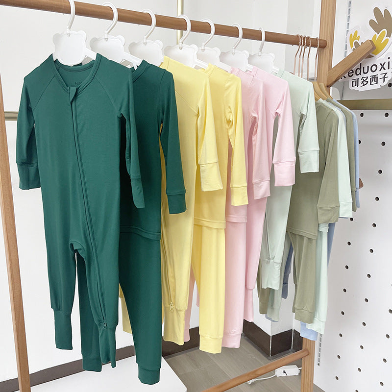 Solid Color Baby's Romper Bamboo Fiber Romper - Tiff's Treasures