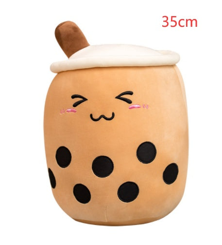 Cute Fruit Drink Plush Stuffed Soft Strawberry Milk Tea Plush Boba Tea Cup Toy Bubble Tea Pillow Cushion Kids Gift - Tiff's Treasures