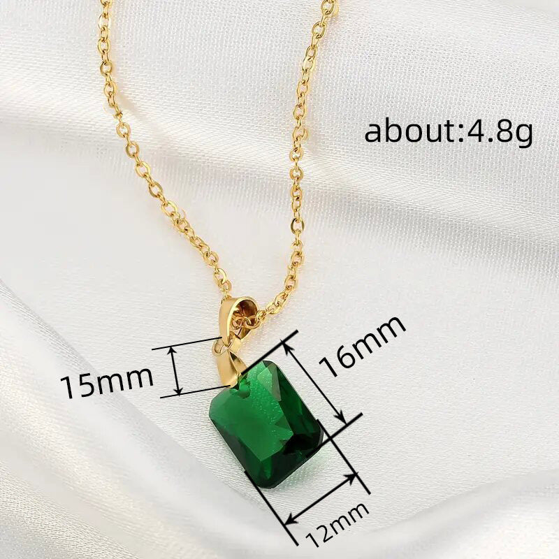 Retro Personality Fashion Rectangular Pendant Geometric Simple Necklace - Tiff's Treasures