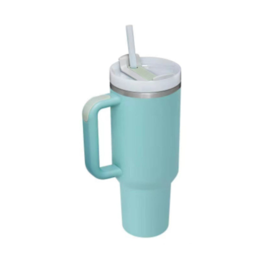 40 Oz Tumbler With Handle Straw Insulated, Stainless Steel Spill Proof Vacuum Coffee Cup Tumbler With Lid Tapered Mug Gifts For Valentine Lover Suitable For Car Gym Office Travel - Tiff's Treasures