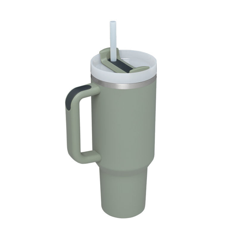 40 Oz Tumbler With Handle Straw Insulated, Stainless Steel Spill Proof Vacuum Coffee Cup Tumbler With Lid Tapered Mug Gifts For Valentine Lover Suitable For Car Gym Office Travel - Tiff's Treasures