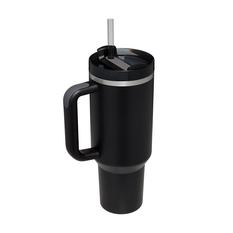 40 Oz Tumbler With Handle Straw Insulated, Stainless Steel Spill Proof Vacuum Coffee Cup Tumbler With Lid Tapered Mug Gifts For Valentine Lover Suitable For Car Gym Office Travel - Tiff's Treasures