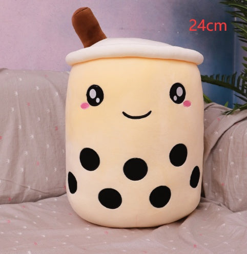 Cute Fruit Drink Plush Stuffed Soft Strawberry Milk Tea Plush Boba Tea Cup Toy Bubble Tea Pillow Cushion Kids Gift - Tiff's Treasures