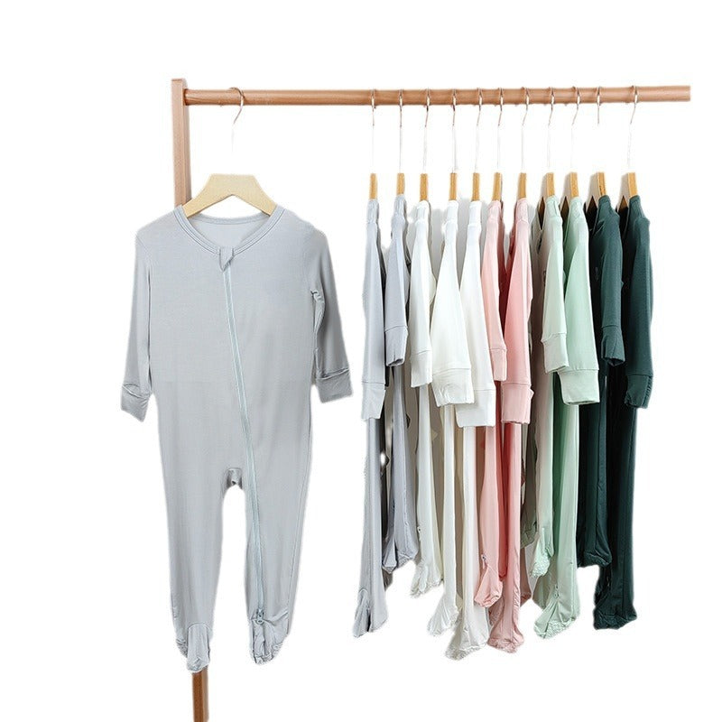 Solid Color Baby's Romper Bamboo Fiber Romper - Tiff's Treasures