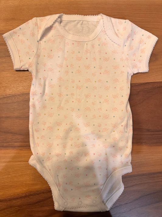 Soft White Bodysuit with Pastel Floral Print - Tiff's Treasures